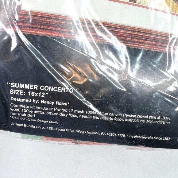 Vintage Bucilla Summer Concerto Needlepoint Kit - Picture 3 of 5